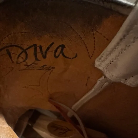 Luchasse Diva Turquoise and Black Leather Boots - Picture 6 of 6